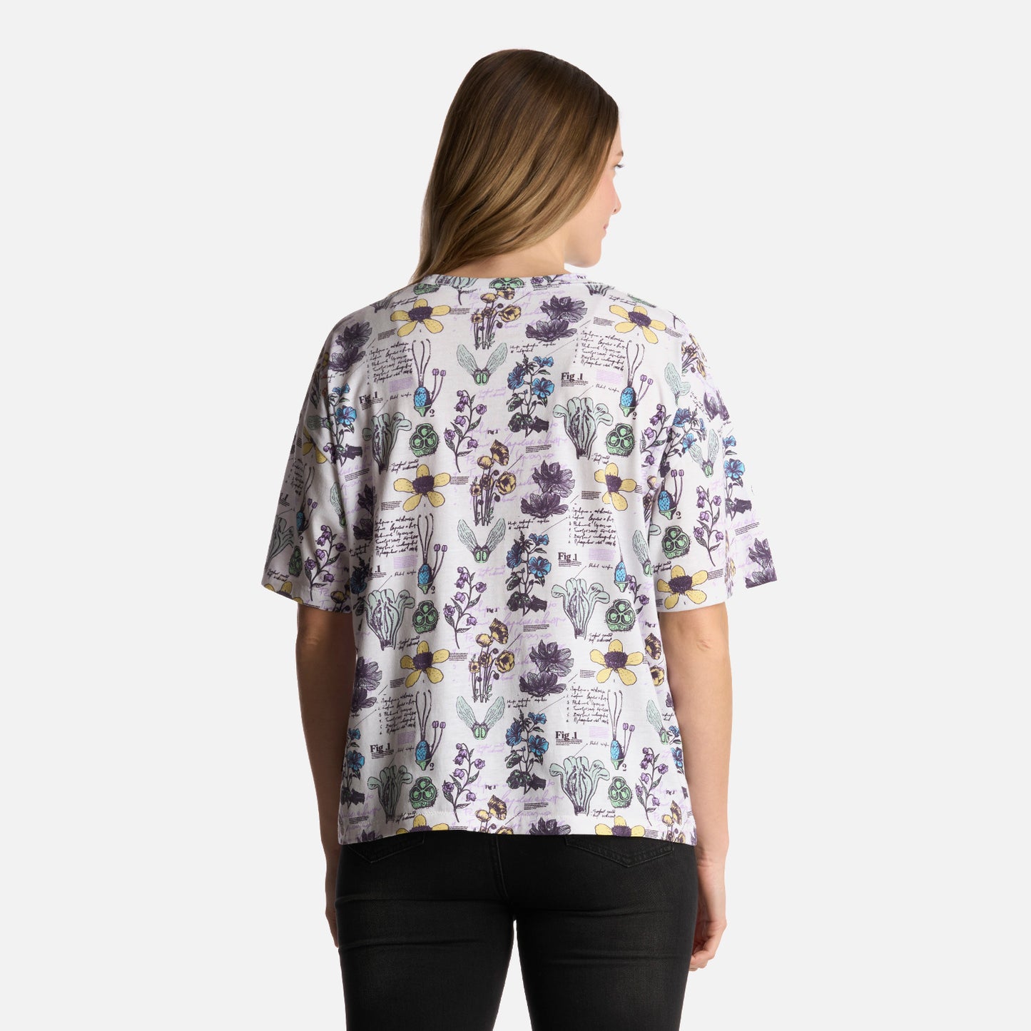 Polera Mujer Botanica Print Blanco Haka Honu