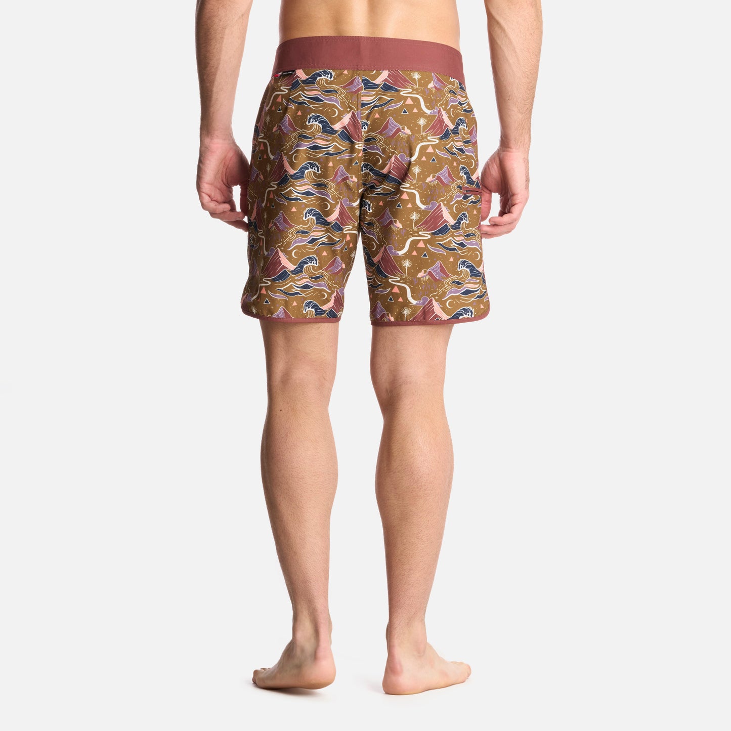 Traje de baño Hombre Sorfer Print Mostaza Oscuro Haka Honu