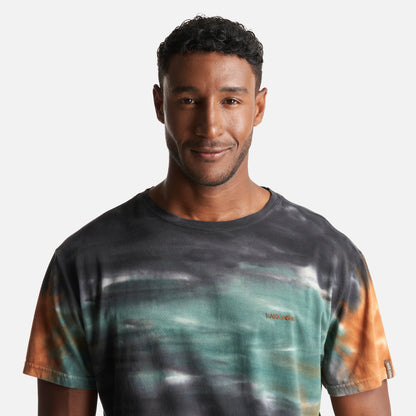 Polera Hombre Rastro Print Negro Haka Honu