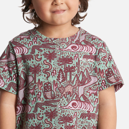 Polera Niño Tucuquere Print Jade Haka Honu