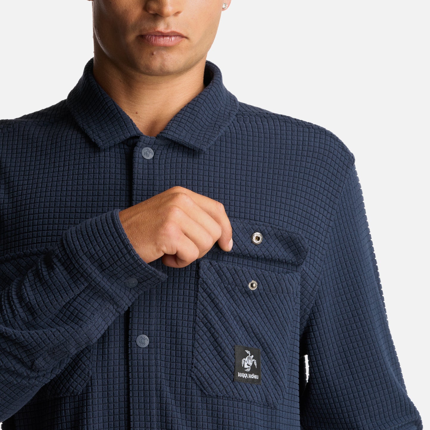 Camisa Hombre Cumbre Invernal Azul Marino Haka Honu