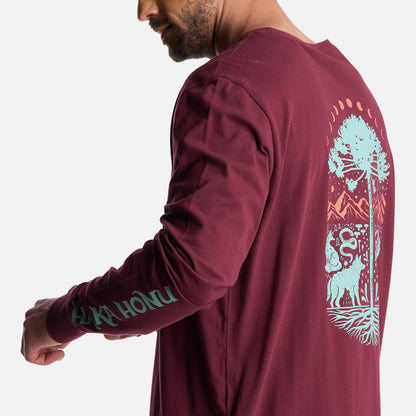 Polera Hombre Norte Sur Burdeo Haka Honu