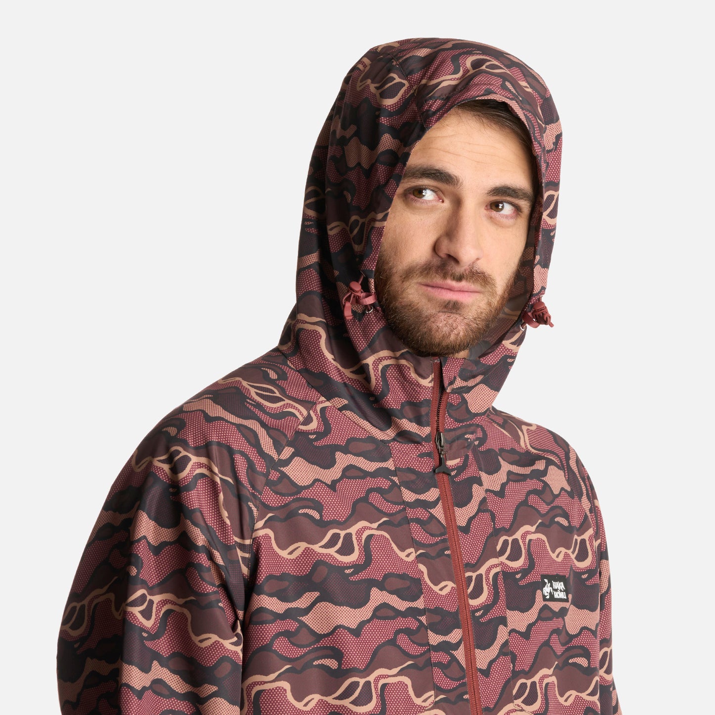 Chaqueta Hombre Aperrao Print Vino Haka Honu