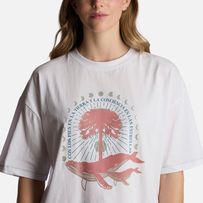 Polera Mujer Gorrión Blanco Haka Honu