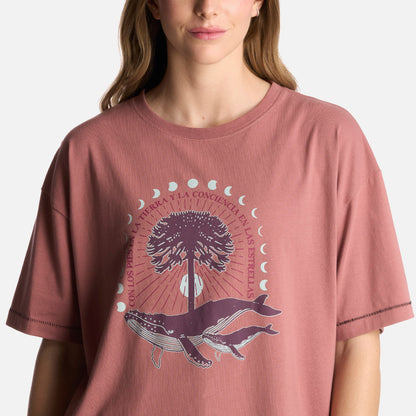 Polera Mujer Gorrión Coral Haka Honu