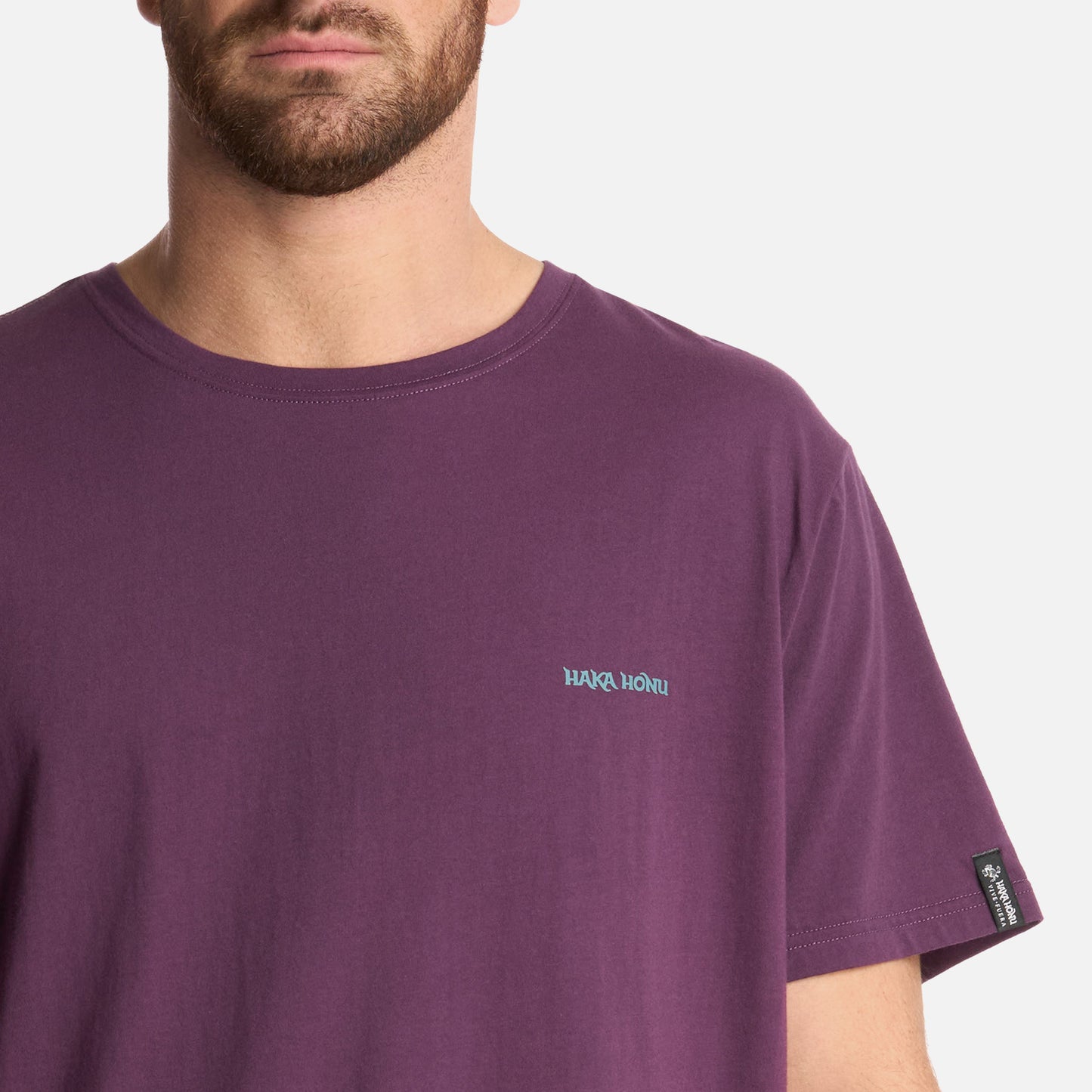 Polera Hombre Natural Morado Oscuro Haka Honu