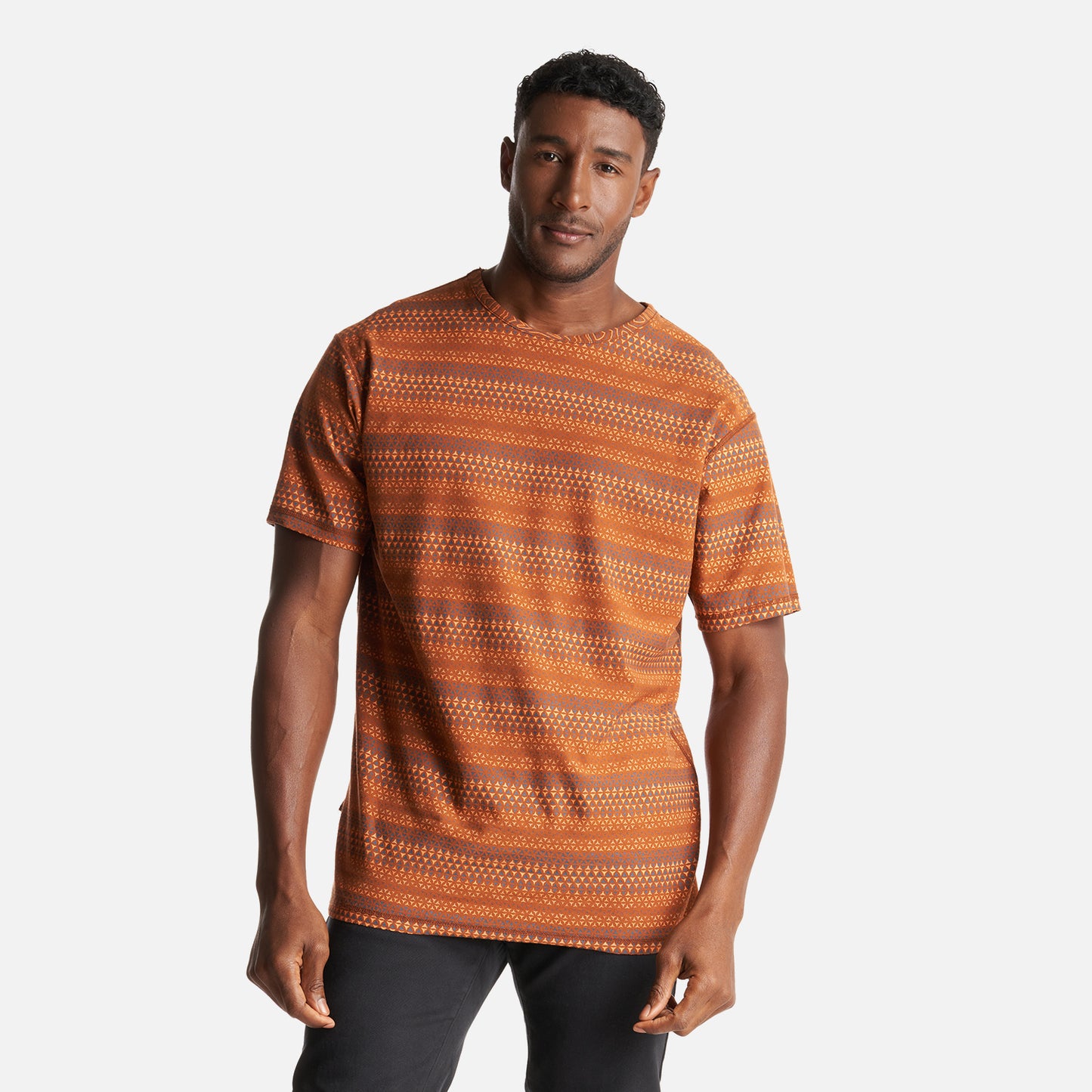 Polera Hombre Bi-curioso Print Terracota Haka Honu