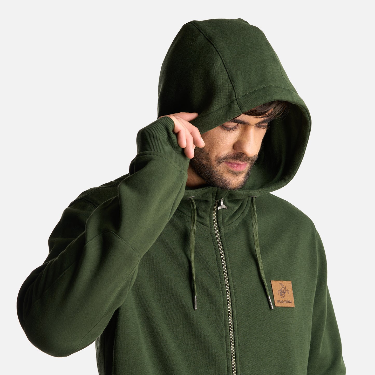 Polerón Hombre Ninja Verde Militar Haka Honu