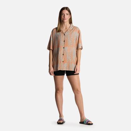 Camisa Mujer Marmolada Print Salmon Haka Honu