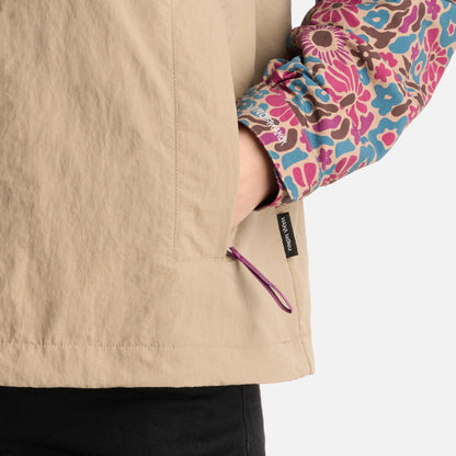 Chaqueta Mujer Hija Del Viento Print Taupe Haka Honu