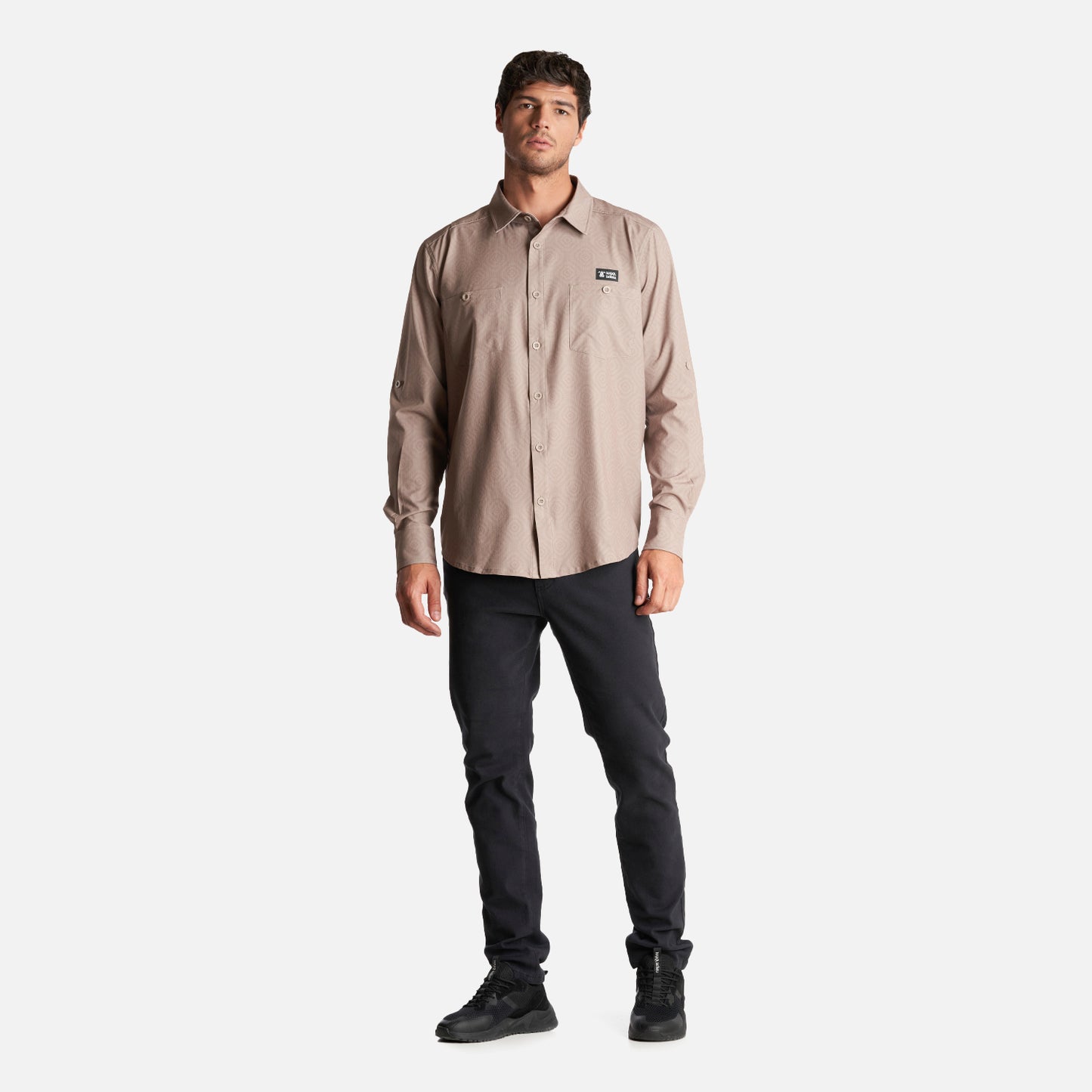 Camisa Hombre Cumbre Manga Larga Beige Haka Honu