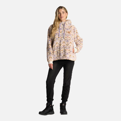 Poleron Mujer Cangur-oso Print Beige Haka Honu