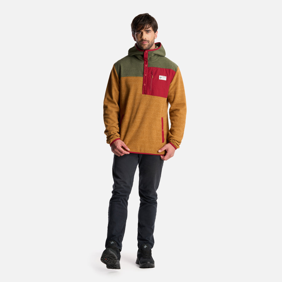 Poleron Hombre Tokerau Hoodie Ocre Haka Honu