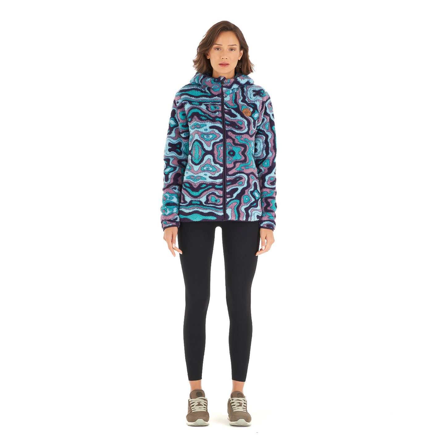 Chaqueta Mujer Calur-oso Print Turquesa Haka Honu