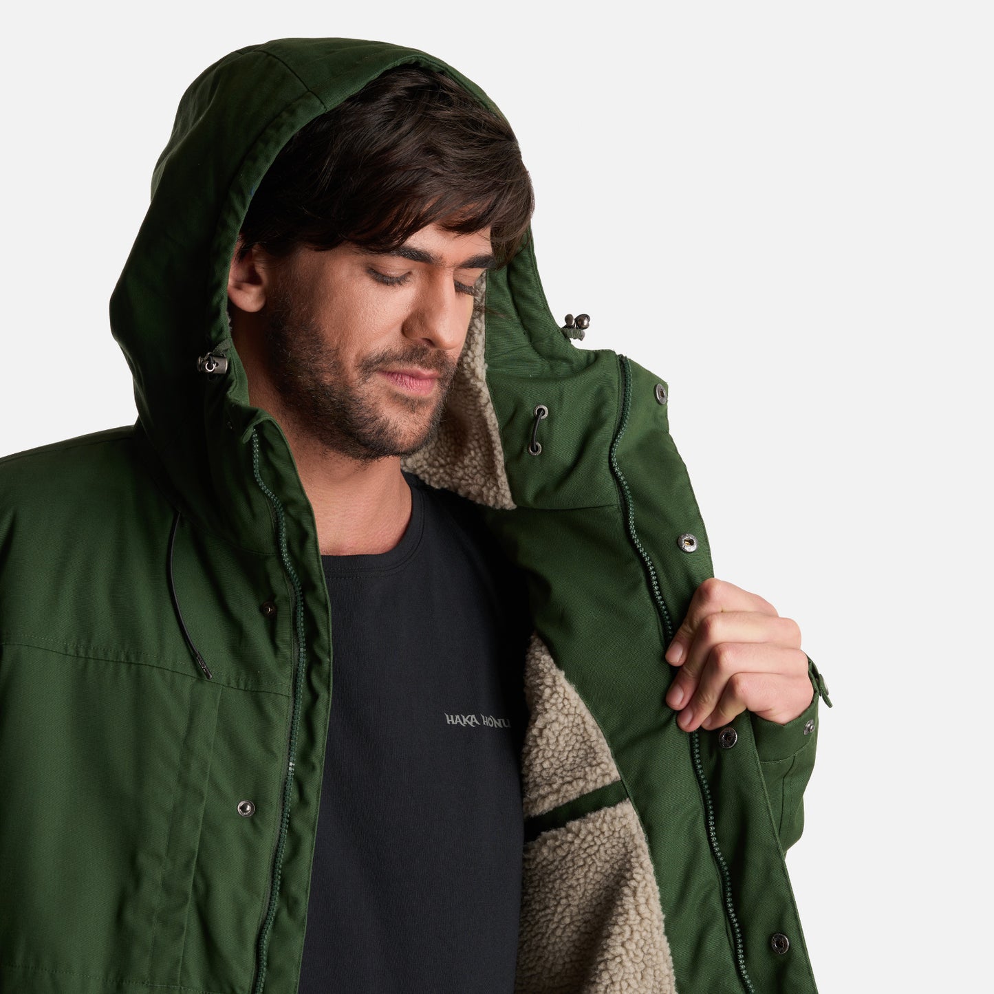 Chaqueta Hombre Valle Invernal Verde Militar Haka Honu