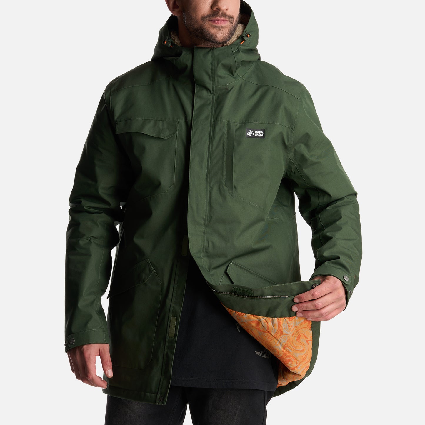 Chaqueta Hombre Yak Verde Militar Haka Honu