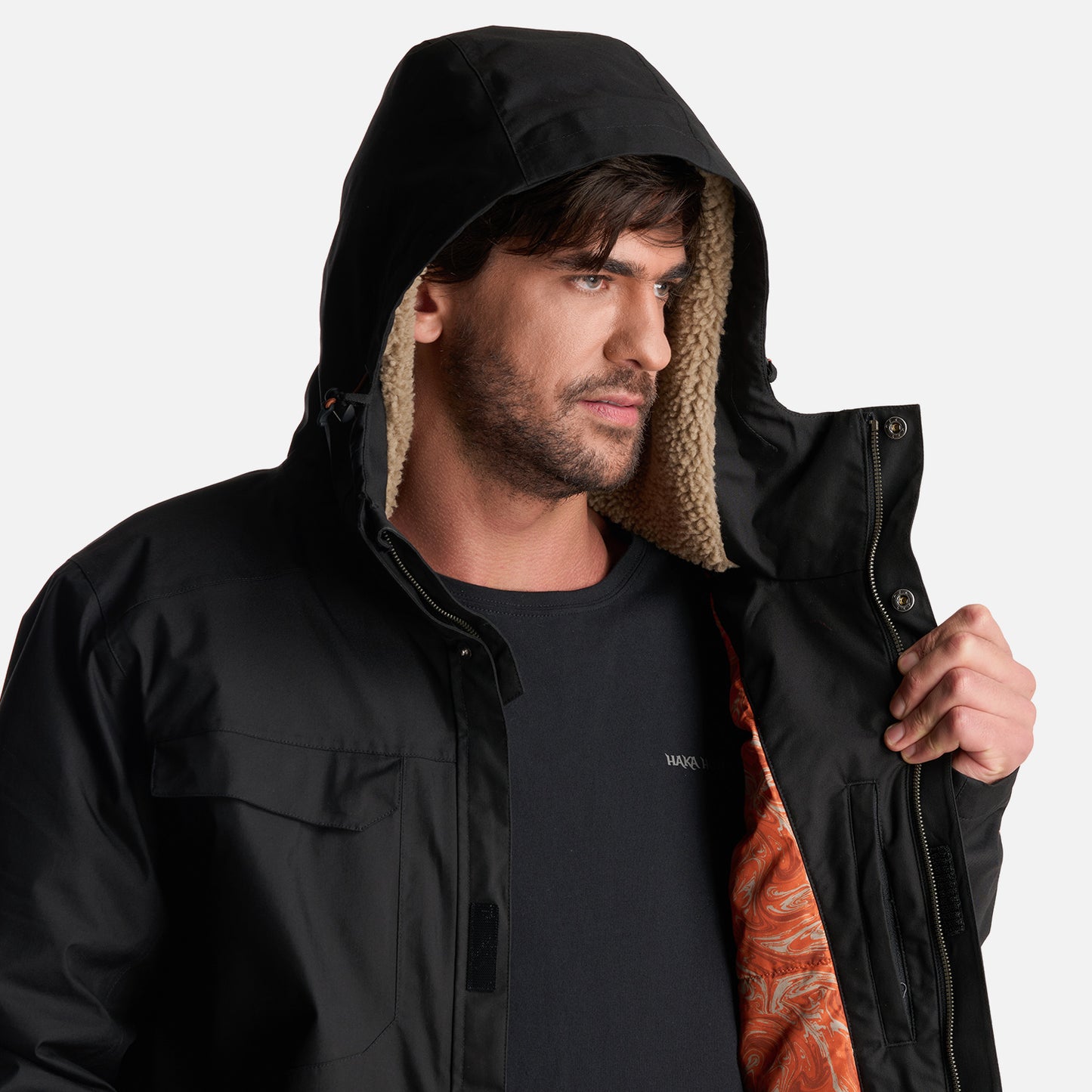 Chaqueta Hombre Yak Negro Haka Honu