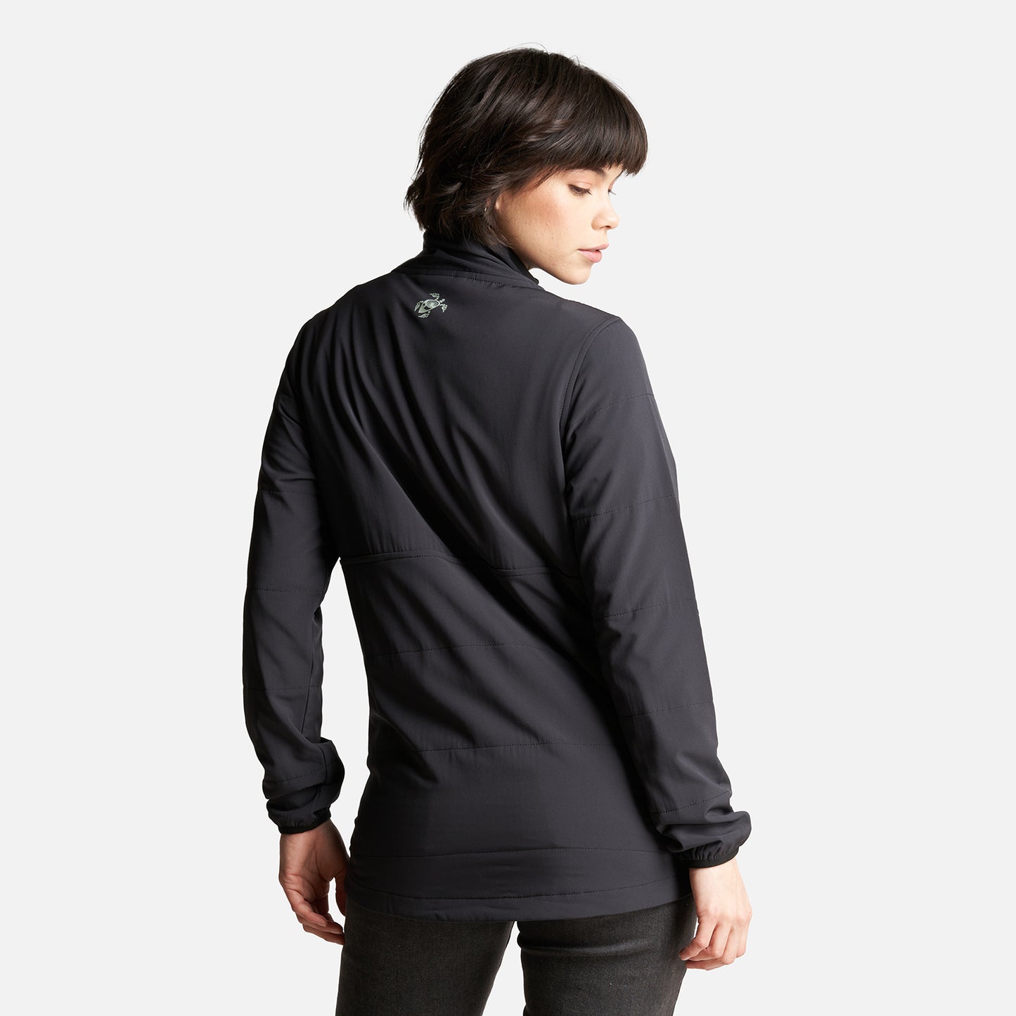 Poleron Mujer Del Sur 1/4 Zip Sin Capucha  Negro Haka Honu