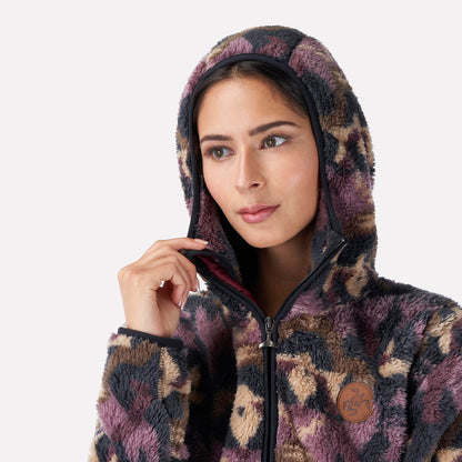 Chaqueta Mujer Calur-oso Print Burdeo Haka Honu