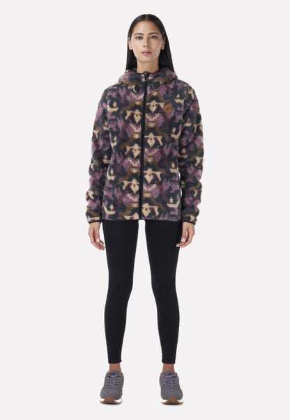 Chaqueta Mujer Calur-oso Print Burdeo Haka Honu