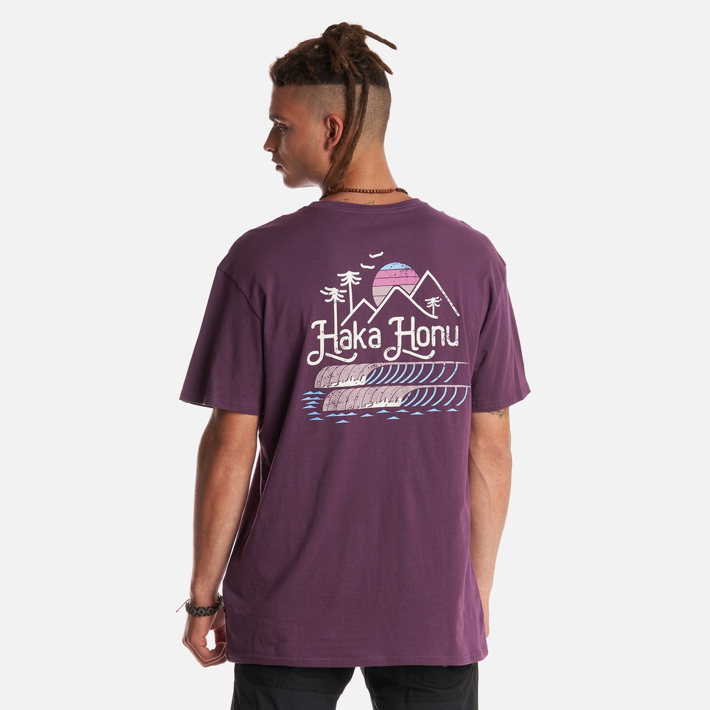 Polera Hombre Amanecer Morado Haka Honu