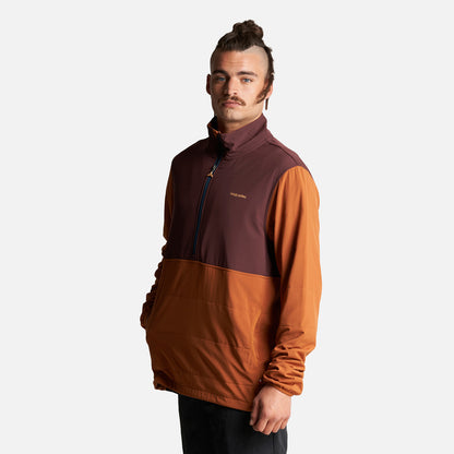 Poleron Hombre Del Sur 1/4 Zip Sin Capucha  Terracota Haka Honu