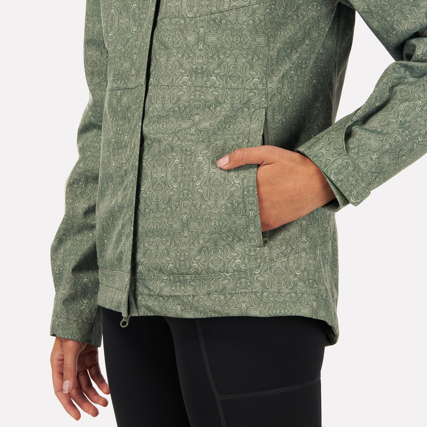 Chaqueta Mujer Agua-zero Print Jade Haka Honu