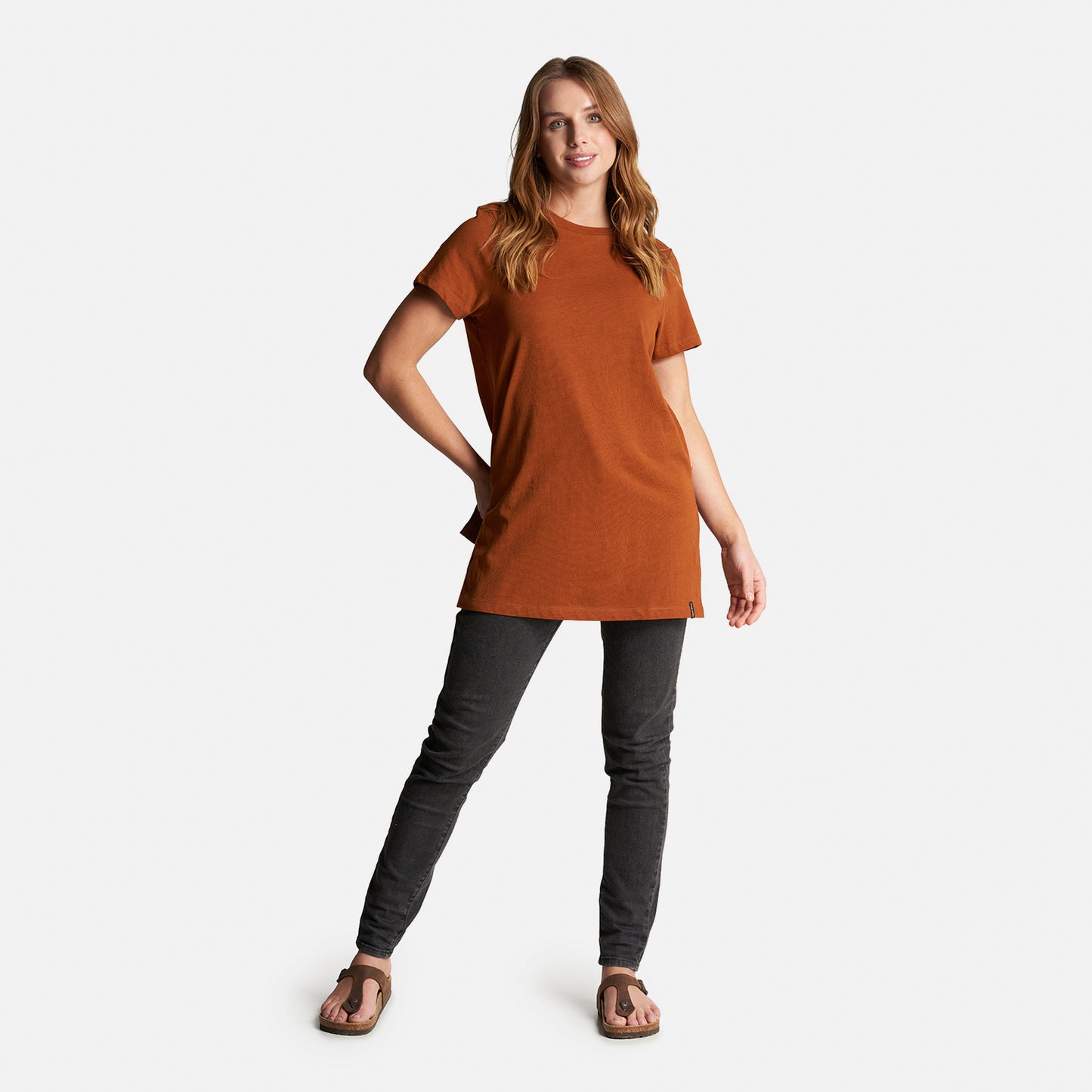 Polera Mujer Natural Terracota Haka Honu