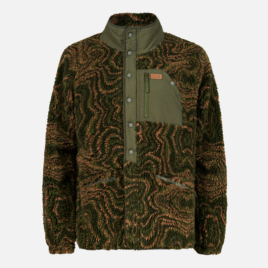 Chaqueta Hombre Zip-porrito Print Verde Haka Honu