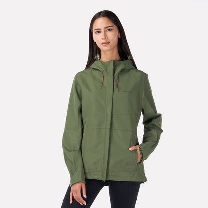 Chaqueta Mujer Agua-zero Verde Militar Haka Honu