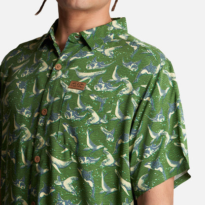 Camisa Hombre Anameizon Full Print Verde Haka Honu