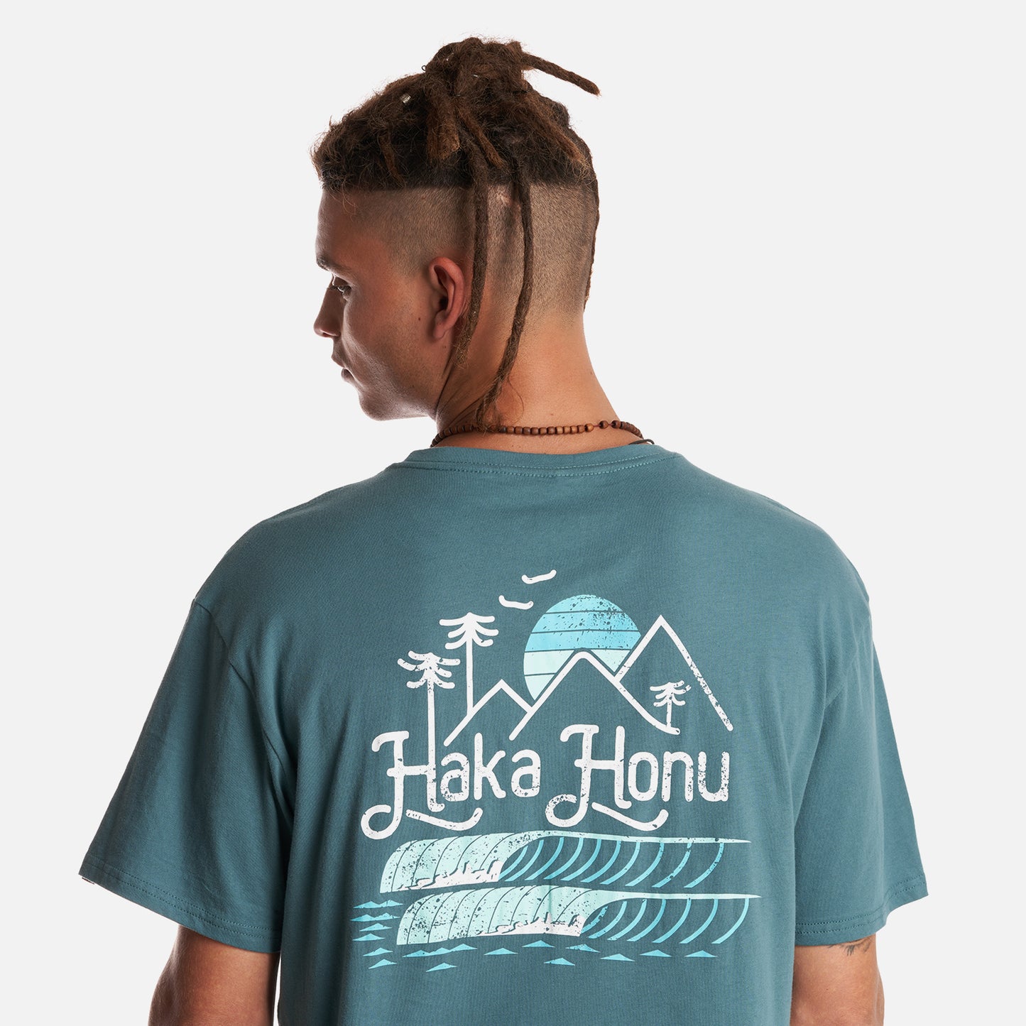 Polera Hombre Amanecer Verde Grisaceo Haka Honu