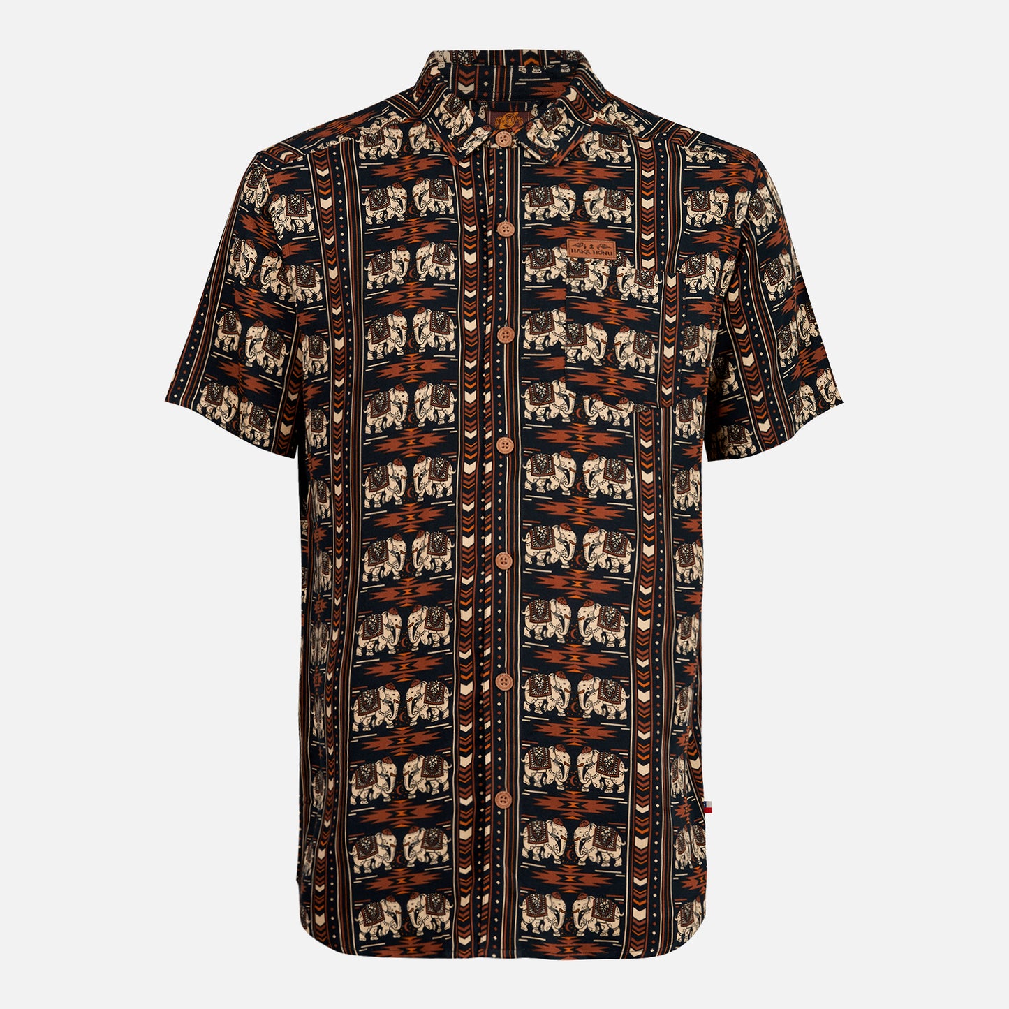 Camisa Hombre Good Karma Full Print Negro Haka Honu