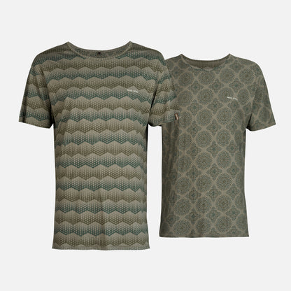 Polera Hombre Bi-Curioso Print Oliva Haka Honu