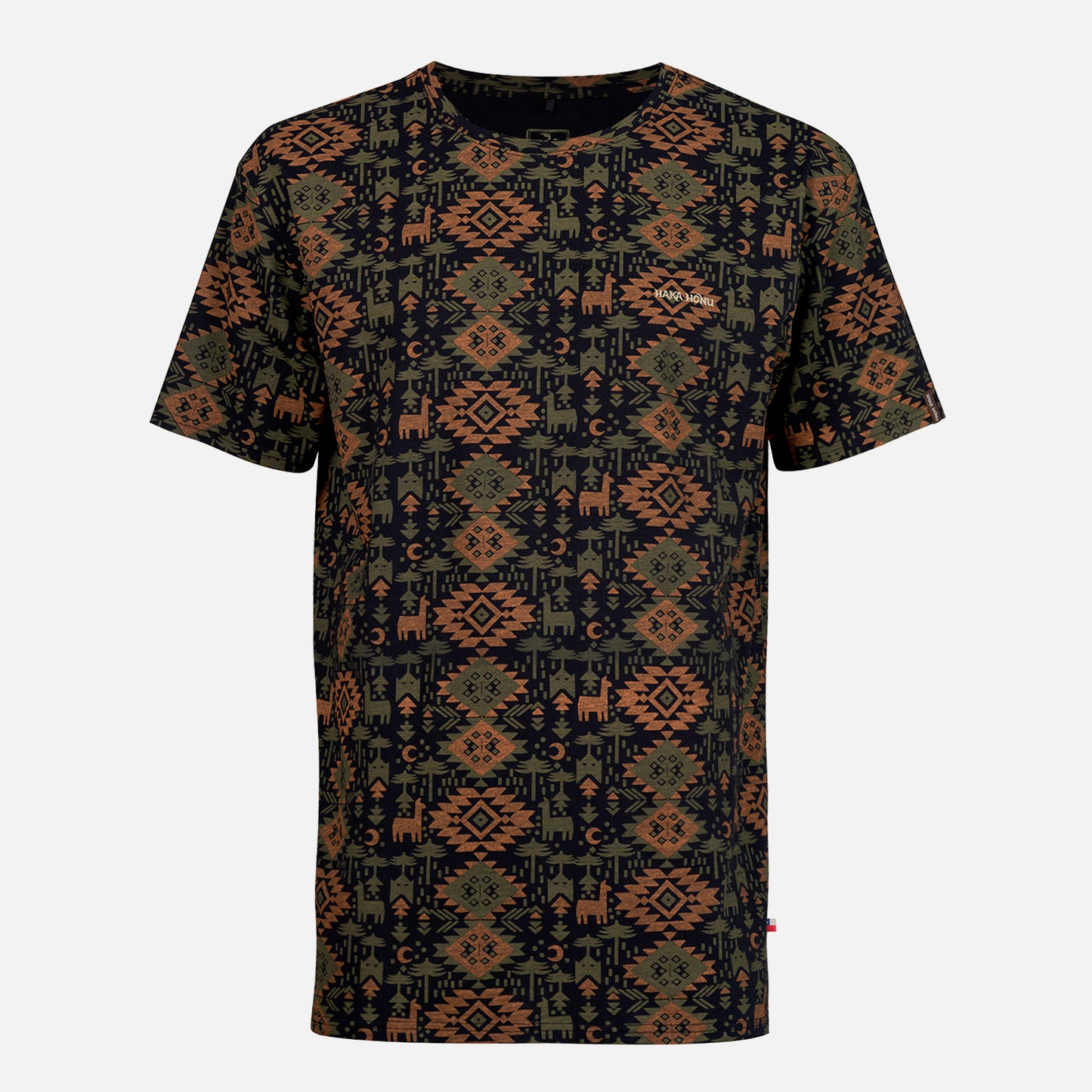 Polera Hombre Llámalo Print Negro Haka Honu