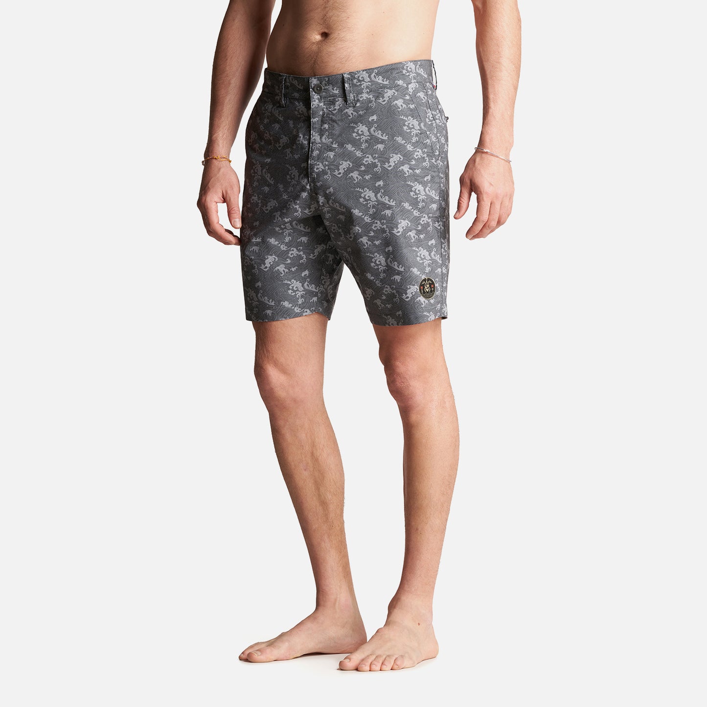 Short Hombre Anfibio Full Print Gris Haka Honu