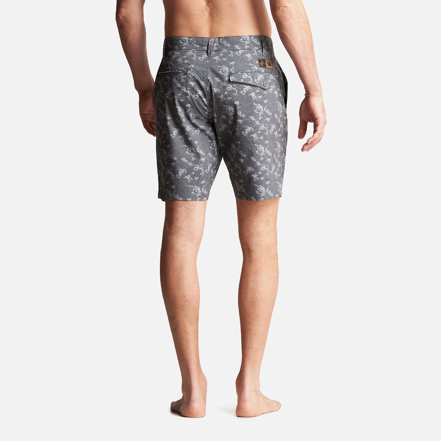 Short Hombre Anfibio Full Print Gris Haka Honu