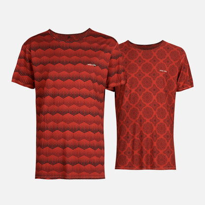 Polera Hombre Bi-Curioso Print Terracota Haka Honu