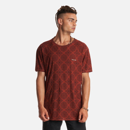 Polera Hombre Bi-Curioso Print Terracota Haka Honu