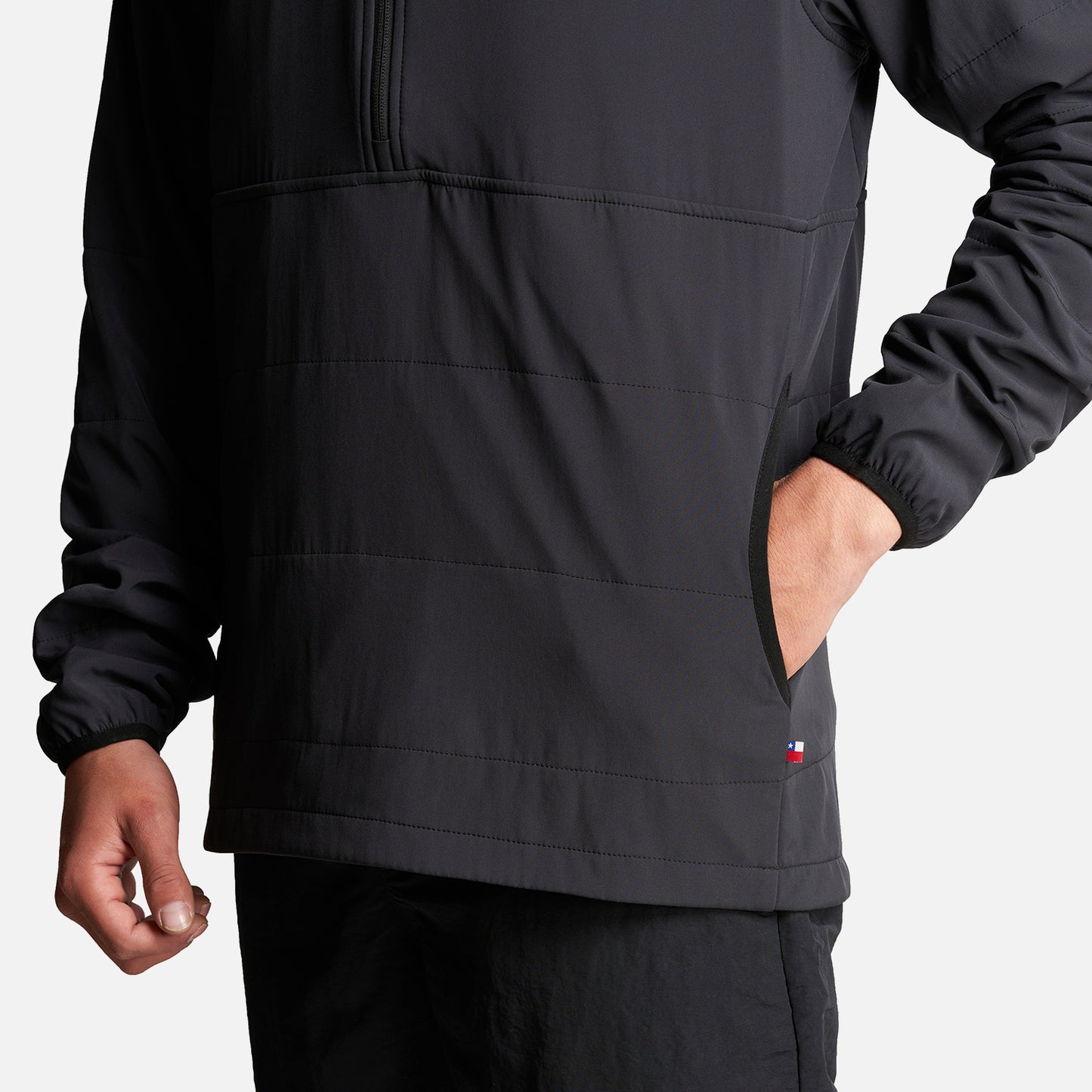 Poleron Hombre Del Sur 1/4 Zip Sin Capucha  Negro Haka Honu