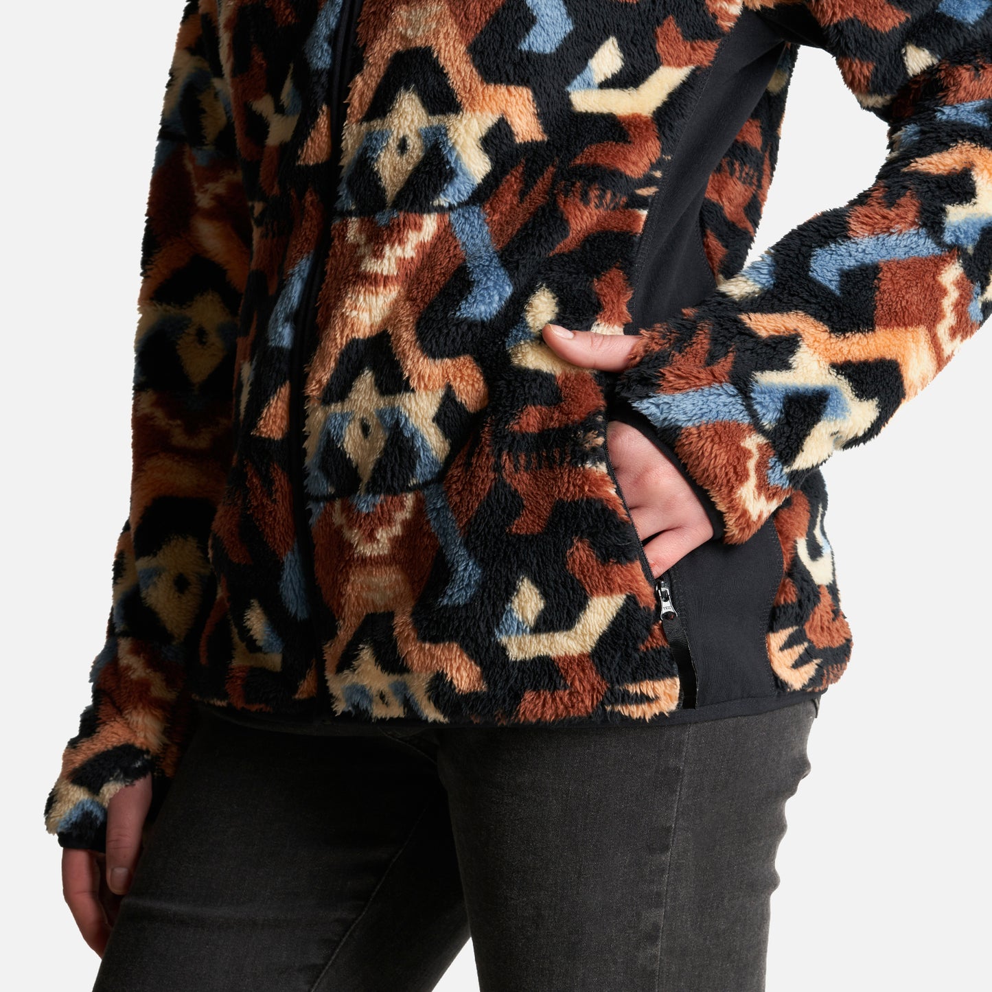 Chaqueta Mujer Calur-Oso Print Terracota Haka Honu