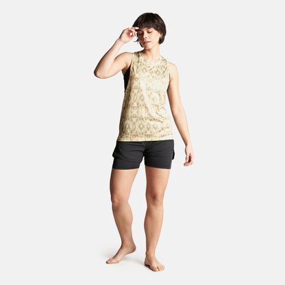 Polera Mujer Sudala Print Beige Haka Honu