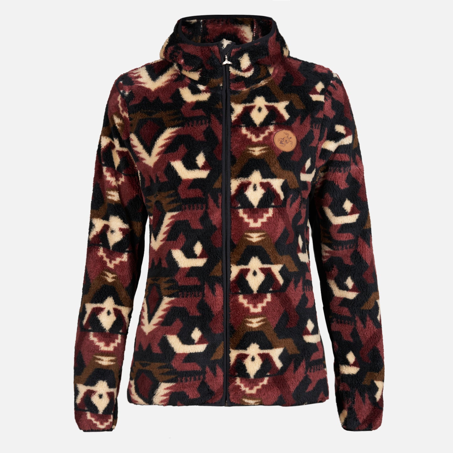 Chaqueta Mujer Calur-Oso Print Burdeo Haka Honu