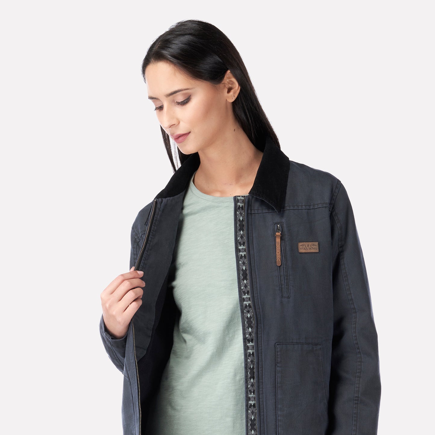 Chaqueta Mujer No-cuero Negro Haka Honu