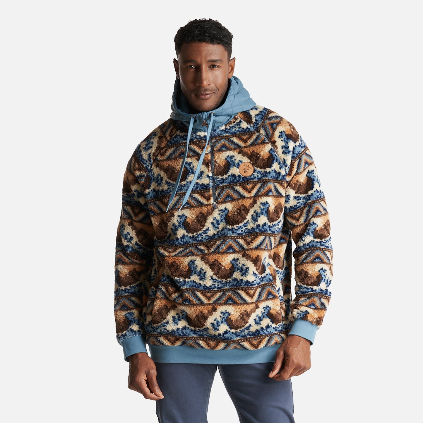 Poleron Hombre Cangur-oso Print Azul Haka Honu