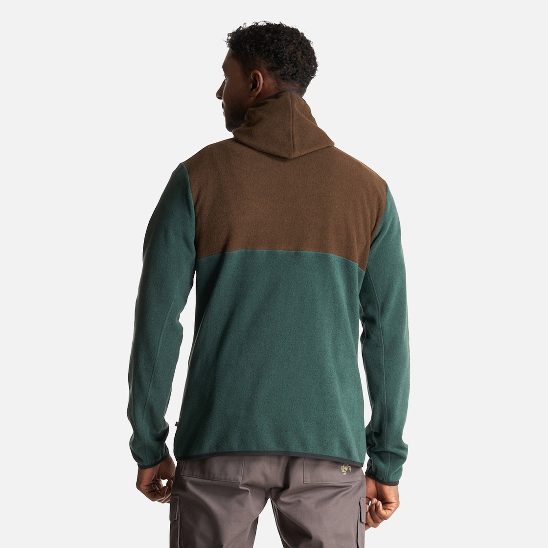 Poleron Hombre Tokerau Hoodie Café/ Verde Bosque Haka Honu