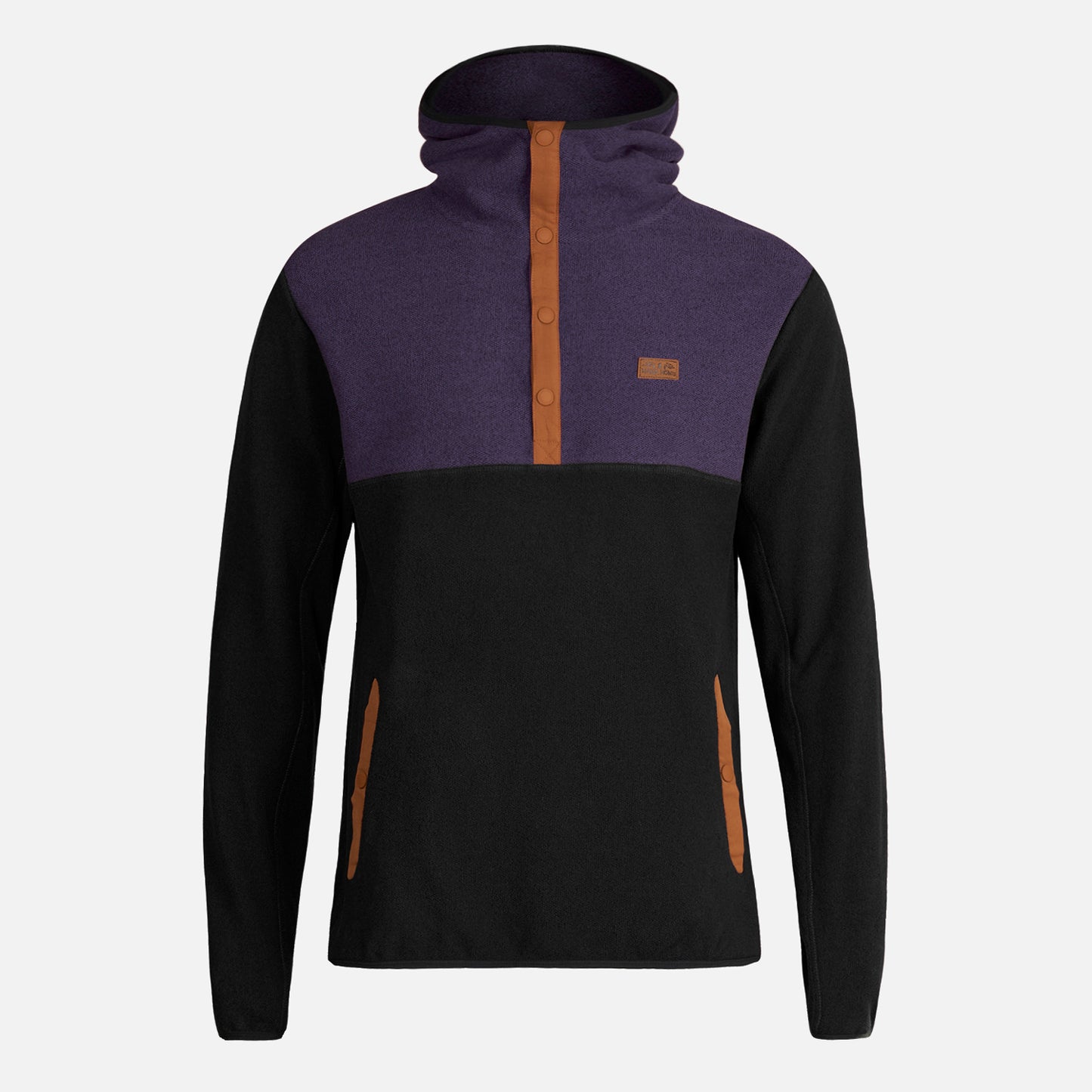 Poleron Hombre Tokerau Hoodie Morado/Negro Haka Honu