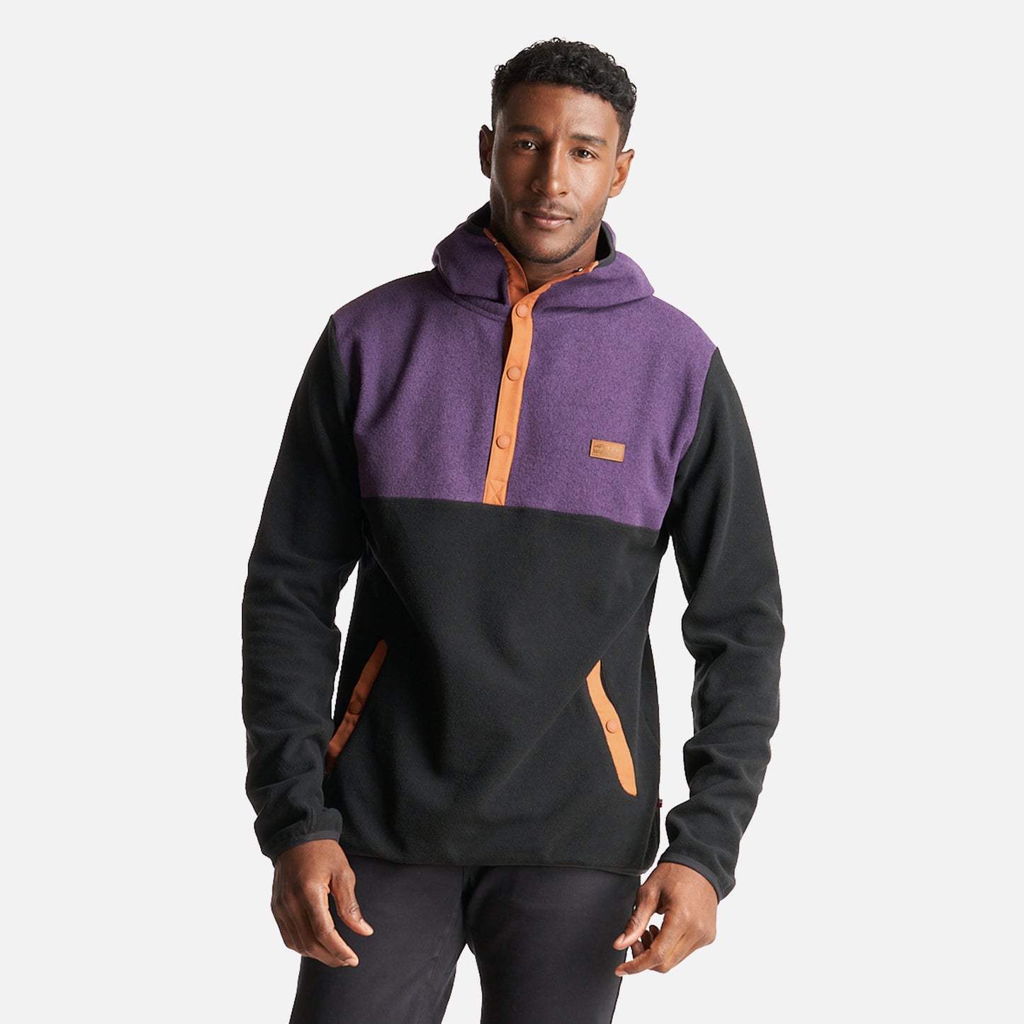 Poleron Hombre Tokerau Hoodie Morado/Negro Haka Honu