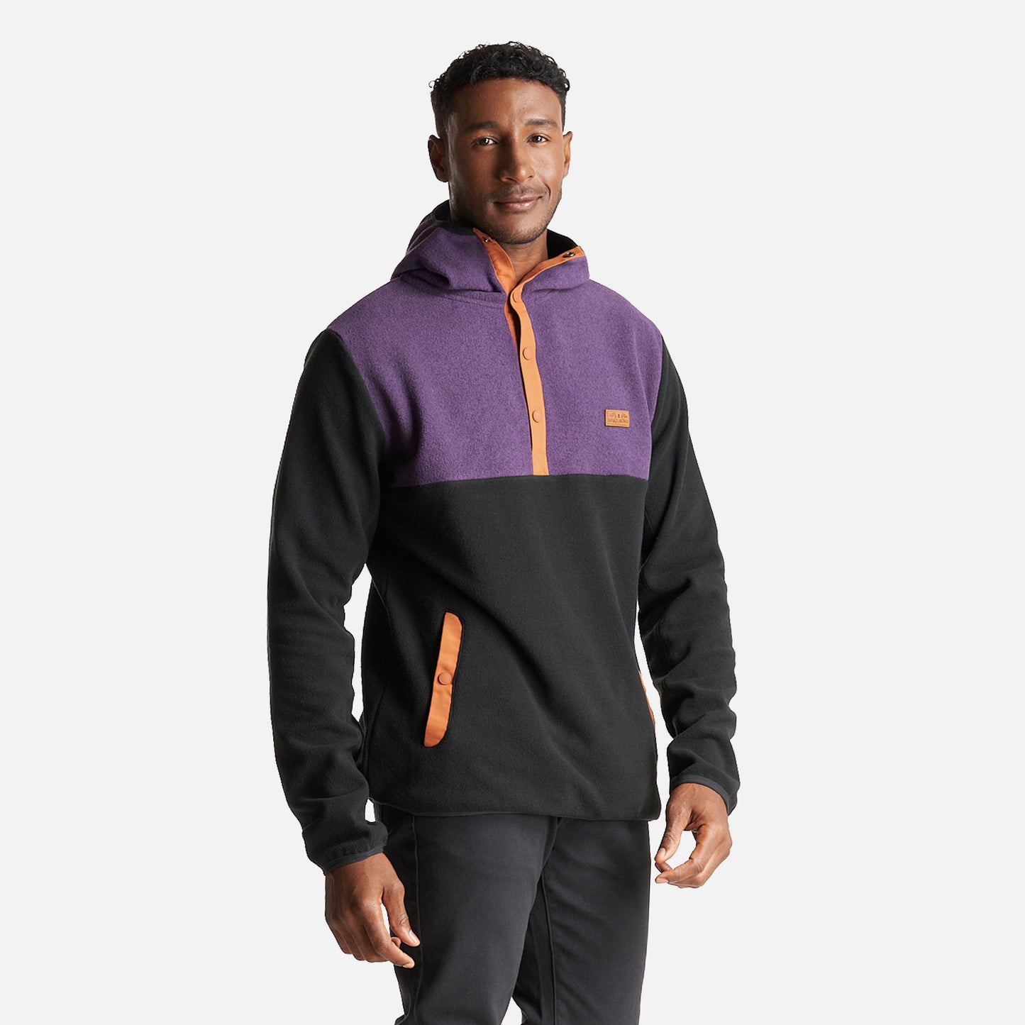 Poleron Hombre Tokerau Hoodie Morado/Negro Haka Honu