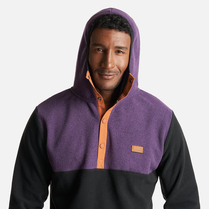 Poleron Hombre Tokerau Hoodie Morado/Negro Haka Honu